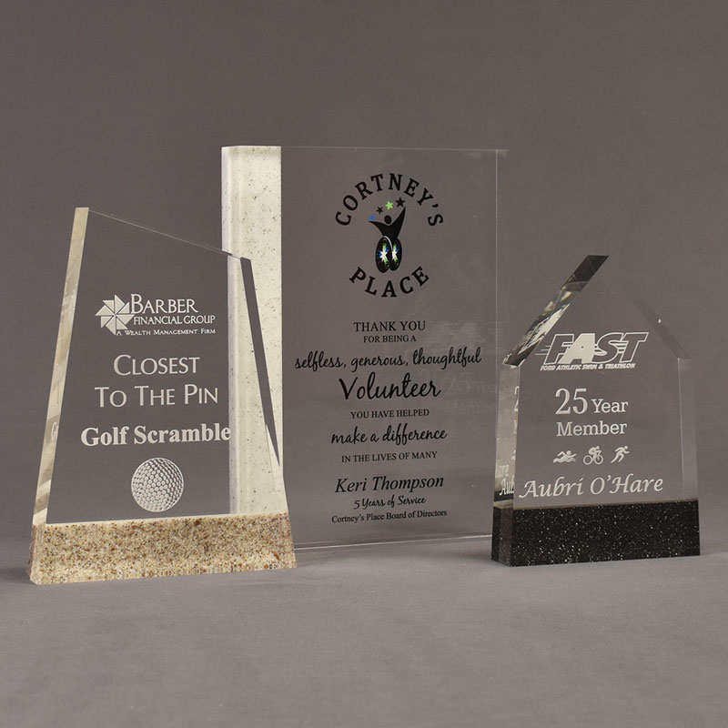 Grouping of Composites™ Acrylic Awards